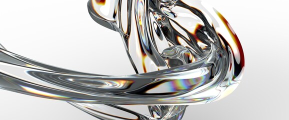 Wall Mural - Abstract 3d render, futuristic background design, modern illustration