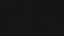 Black Wave Background. A Pattern Of Squares, Cubes. Geometric Network, Grid. Digital Ornament. Computer Screensaver. Poster For Technology, Science, Games, Discounts, Logo.