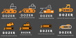 set of dozer logo vector illustration design