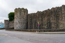 Caernarfon Castle Ruins In Caernarfon, Gwynedd, North-west Wales