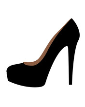 Black Platform Stiletto Heels, High Heels Shoes