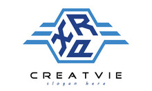 XRP Three Letter Geometrical Wings Logo Design Vector Template. Wordmark Logo | Emblem Logo | Monogram Logo | Initial Letter Logo | Typography Logo | Business Logo | Minimalist Logo |