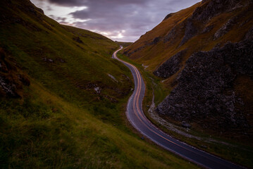 Poster - Winnats Pass in National Park Peak District in England before sunset 2022.