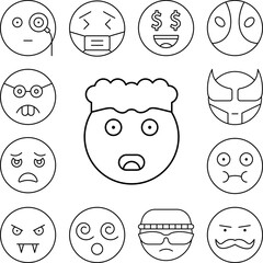 Sticker - Mind blown, emotions icon in a collection with other items