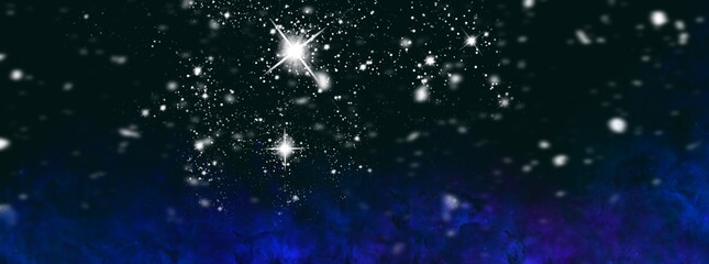 Wall Mural - Space background with realistic nebula and shining stars. Abstract scientific background with nebulae and stars in space. Nebula night starry sky in rainbow colors. Multicolor outer space.