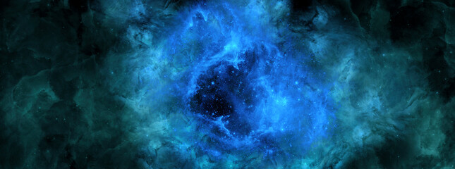 Wall Mural - Space background with realistic nebula and shining stars. Abstract scientific background with nebulae and stars in space. Nebula night starry sky in rainbow colors. Multicolor outer space.