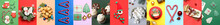 Set Of Festive Christmas Desserts On Color Background