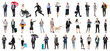 © Pixel-Shot - Set of many business people isolated on white