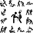 Groin kick groin icon in a collection with other items
