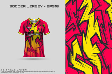 Sports jersey and t-shirt template sports jersey design vector. Sports design for football, racing, gaming jersey. Vector.