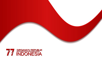 Wall Mural - 17 august. Happy Independence Day Republic Of Indonesia, Background Design