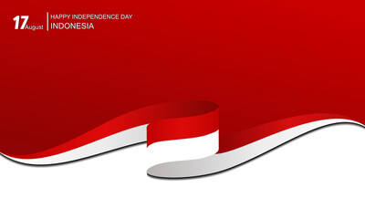 Wall Mural - 17 august. Happy Independence Day Republic Of Indonesia, Background Design