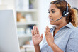 © Malik E/peopleimages.com - Online seminar, workshop, and meeting being had by a call center agent explaining, taking and having a conversation on a desktop computer while working in an office. Female giving customer service