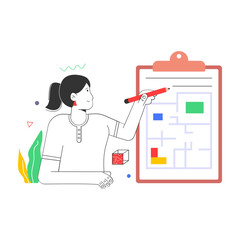 Wall Mural - Vector designing flat illustration is handy and scalable 