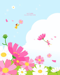 Poster - Cool autumn scenery illustration
