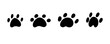 Pawprint. Paw print. Trace of  animal. Paw print of cat, dog, lion, tiger, bear. Vector icon illustration on a white background.