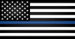 © 8H - The thin blue line flag of American police. Vector EPS 10