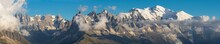 The Panorama Of Mont Blanc Massif  Les Aiguilles Towers And Grand Jorasses.