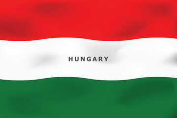 Wall Mural - National flag of Hungary. Realistic pictures flag