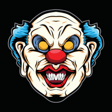 Scary Angry Clown Mask Horror
