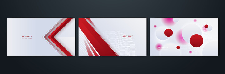 Wall Mural - modern red and white abstract background