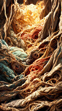 Cloth Wrapped Around Tree Roots