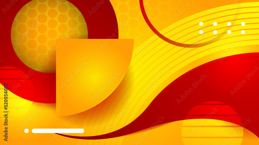 Abstract red and yellow background. Design for poster, template on web ...