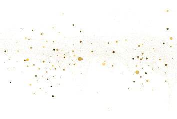 Wall Mural - Light gold glitter round confetti background.