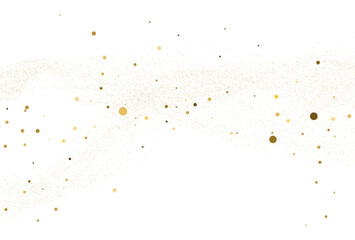 Wall Mural - Light gold glitter round confetti background.