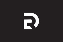 CR Letter Logo Design. Creative Modern C R Letters Icon Vector Illustration.