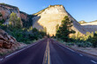 Scenic Road in American Mountain Landscape.