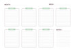 Weekly planner, stationery organizer for daily plans, minimalist vector weekly planner template, schedules