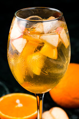 Sticker - sangria with white wine, apple and orange