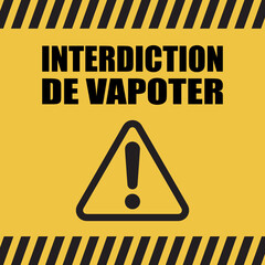 Canvas Print - Logo interdiction de vapoter.