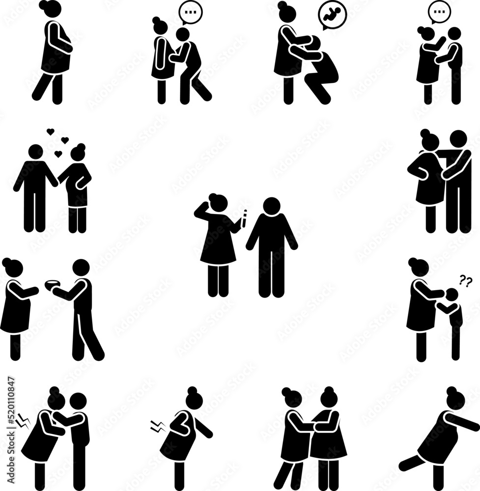 Mother, angry, maternal, dad icon in a collection with other items