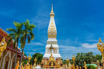 Wall Mural - Phanom Pagoda of Phra That Phanom temple in That Phanom District, Nakhon Phanom, Thailand.