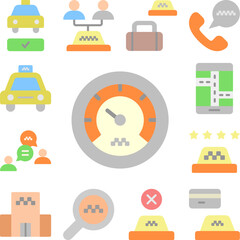 Sticker - Speedometer icon in a collection with other items