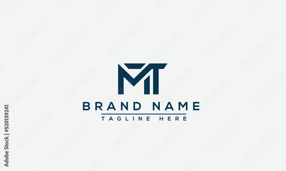 Vector Letters Mt Logo design letter MT . Elegant modern. Vector template. Stock Vector ...