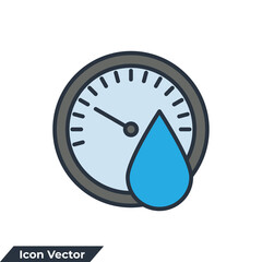 hygrometer icon logo vector illustration. humidity symbol template for graphic and web design collection