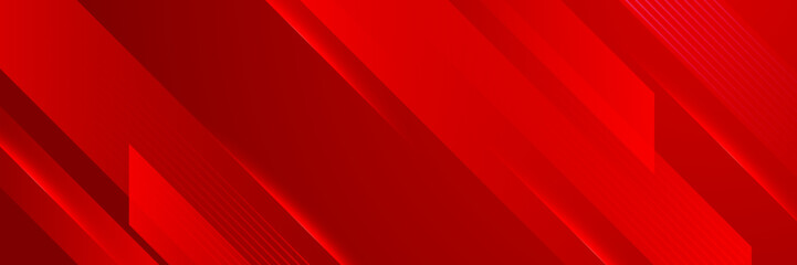 Wall Mural - red technology digital banner design. science, medical and digital technology header. geometric abst