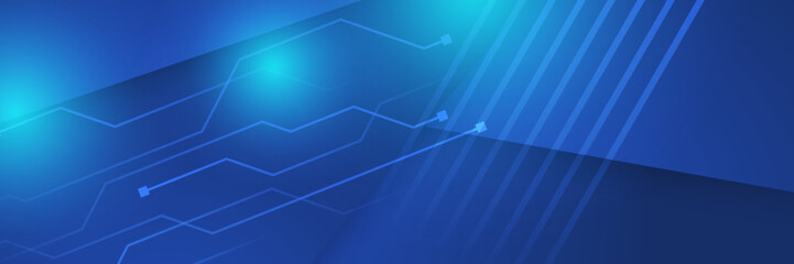 website header or banner design with technology pattern. geometric abstract background with simple t