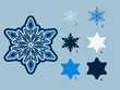 Layered snowflake mandala. 3D paper craft for Christmas and New Year.