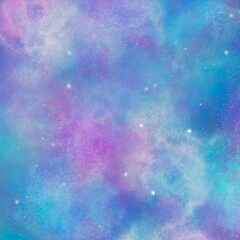 Wall Mural - blue galaxy background, space and stars as wallpaper, poster or cover. multicolored universe pattern
