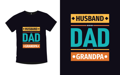 Sticker - Husband Dad Grandpa father quotes typography t shirt design
