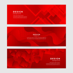 abstract red banner background. abstract banner design in shades of red. red wide banner with lines 