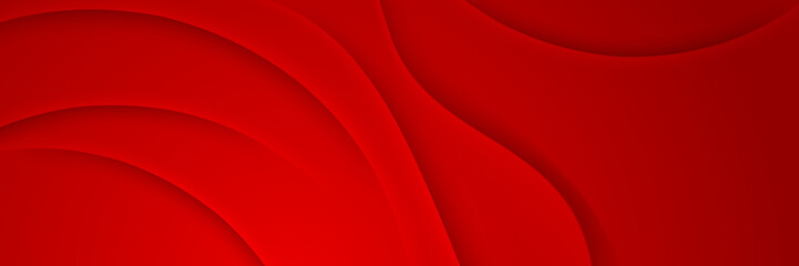 Abstract red banner background. Abstract banner design in shades of red. Red wide banner with lines pattern design. Modern wave banner red background. Modern fluid red gradient banner with curve shape