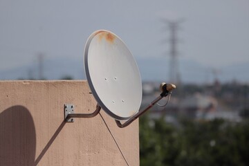 satellite dish on roof