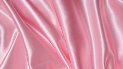 Wall Mural - Smooth elegant pink silk or satin luxury cloth texture. Luxurious background design.