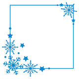 Fototapeta Dinusie - Snowflakes christmas border svg,  Square winter frame