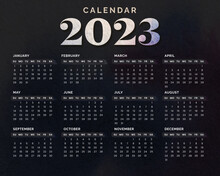 Wall Calendar 2023 Design, Flat 2023 Calendar Template,Minimalist Inspirational Photos Monthy Nature Calendar
